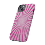 Pink Sunburst Tough Phone Case — Retro Radiant iPhone Cover