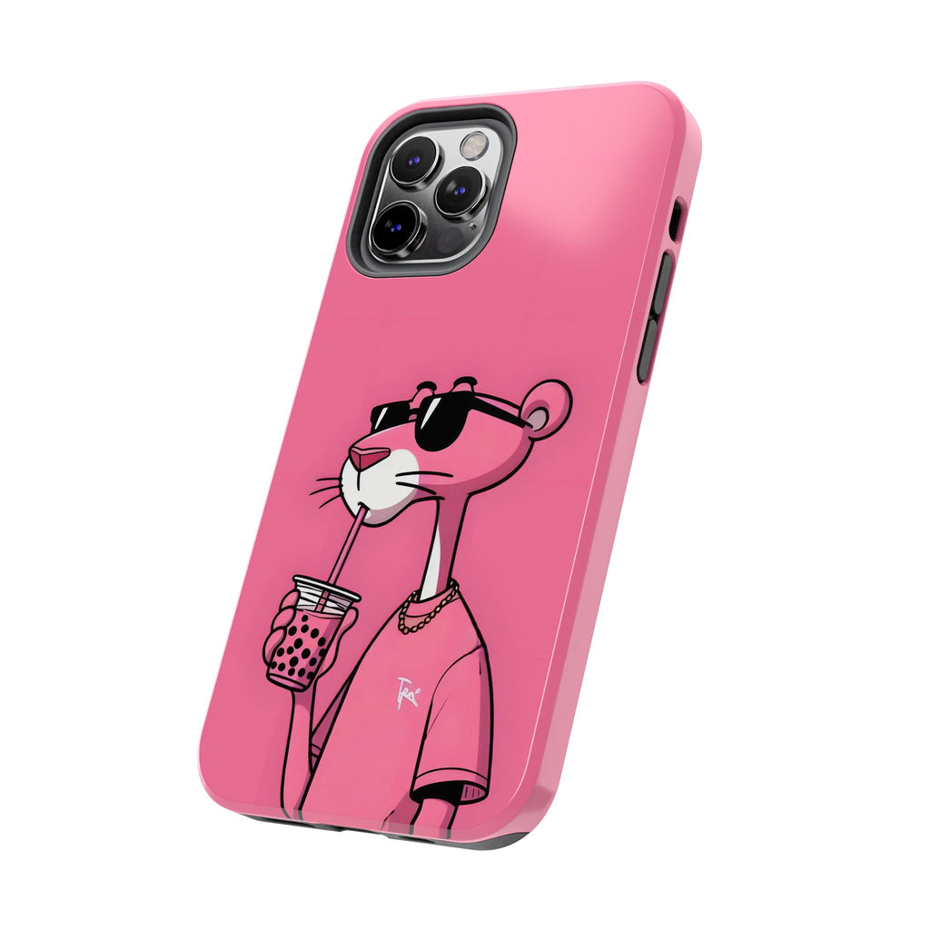 Pink Panther Bubble Tea Phone Case — Tough Protective iPhone Cover