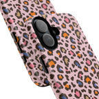 Pink Leopard Print Tough Phone Case — Durable Protective iPhone Cover
