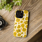 Smiley Melt Phone Case — Yellow Happy Face Protective Cover