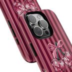 Cherry Disco Phone Case — Pink Striped Tough Case
