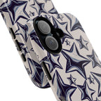 Star Sketch Tough Phone Case — Black & White Doodle Stars Protective Cover