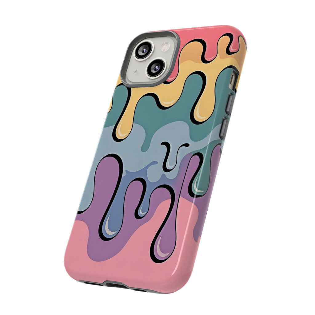 Color Drip Phone Case – Pastel Melting Art Protective Cover