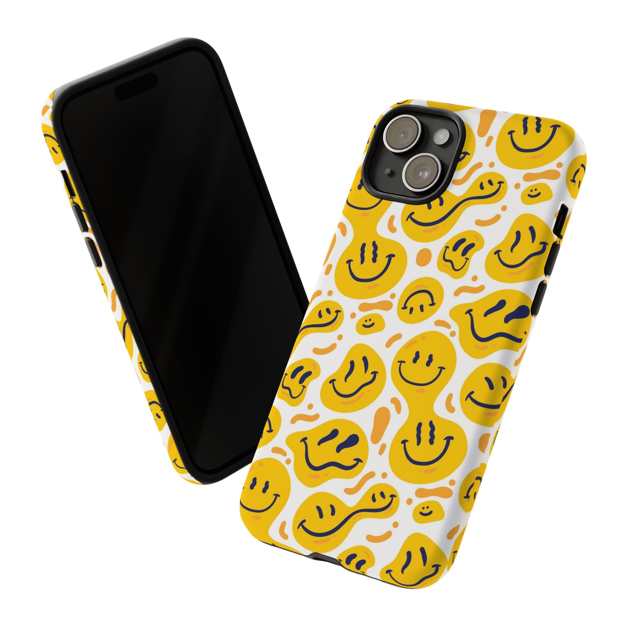 Smiley Melt Phone Case — Yellow Happy Face Protective Cover