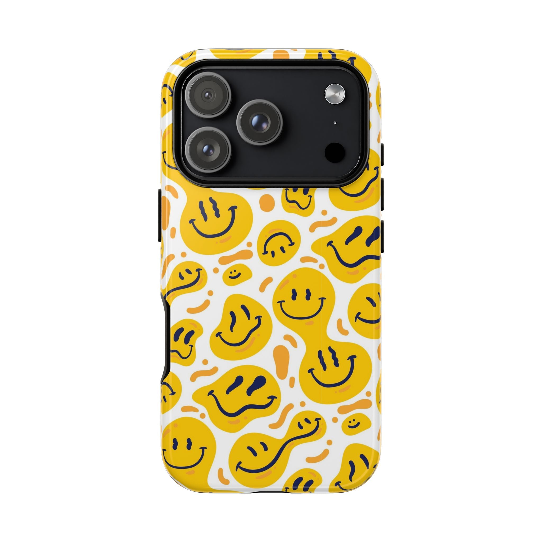 Smiley Melt Phone Case — Yellow Happy Face Protective Cover