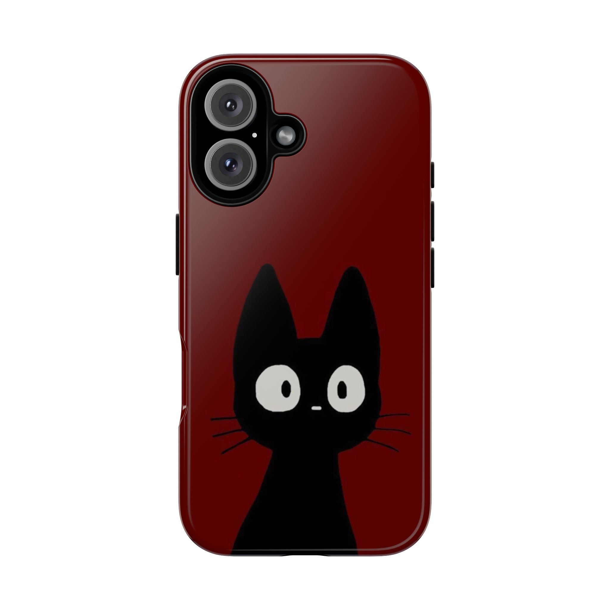 Black Cat Phone Case — Cute Kawaii Cat iPhone Cover ("Tough Cases")