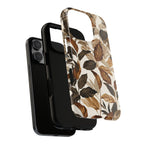 Autumn Leaves Phone Case — Brown Botanical Tough Case