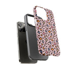 Pink Leopard Print Tough Phone Case — Durable Protective iPhone Cover