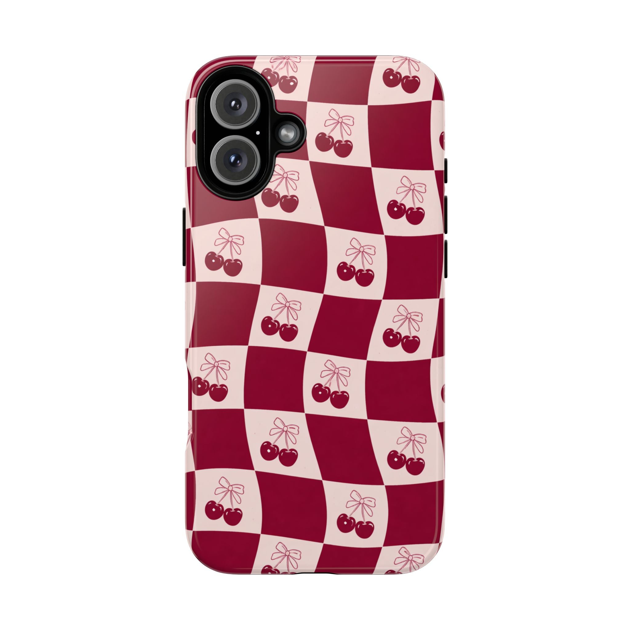 Cherry Checkerboard Tough Phone Case