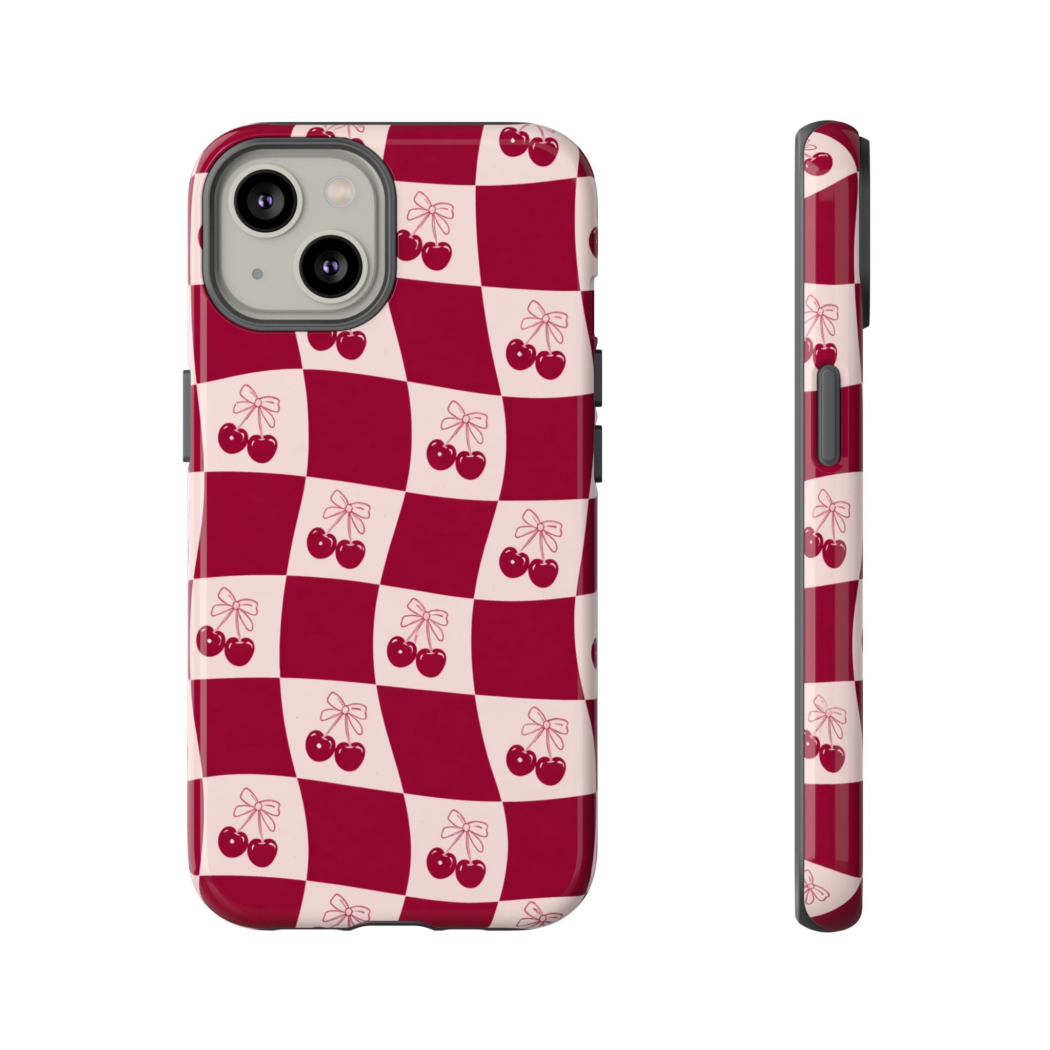 Cherry Checkerboard Tough Phone Case