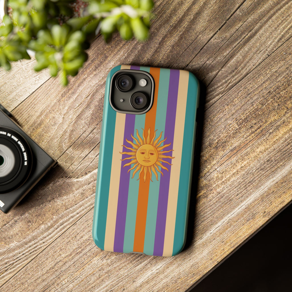 Retro Sun Stripe Tough Phone Case