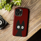 Black Cat Phone Case — Cute Kawaii Cat iPhone Cover ("Tough Cases")