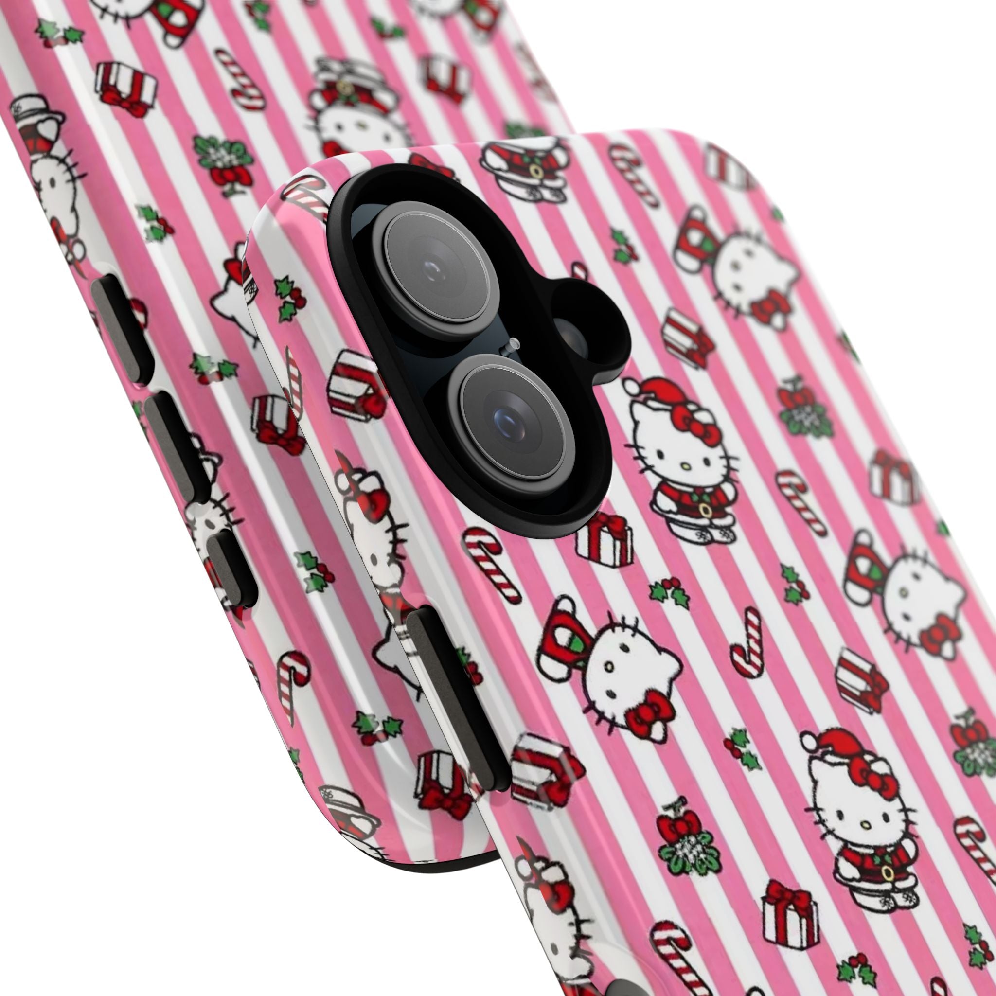 Hello Kitty Pink Holiday Phone Case — Cute Candy Cane & Gift iPhone Cover