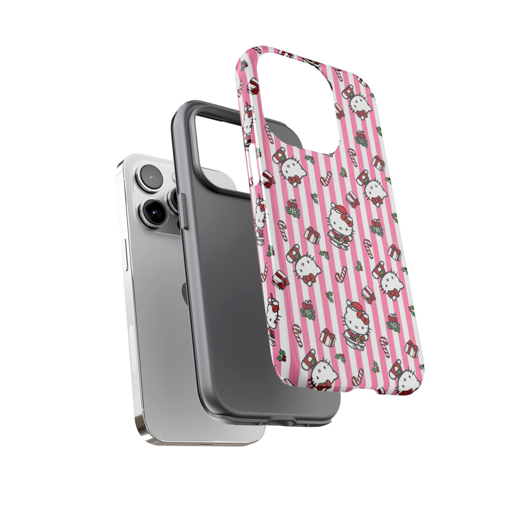 Hello Kitty Pink Holiday Phone Case — Cute Candy Cane & Gift iPhone Cover