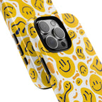 Smiley Melt Phone Case — Yellow Happy Face Protective Cover