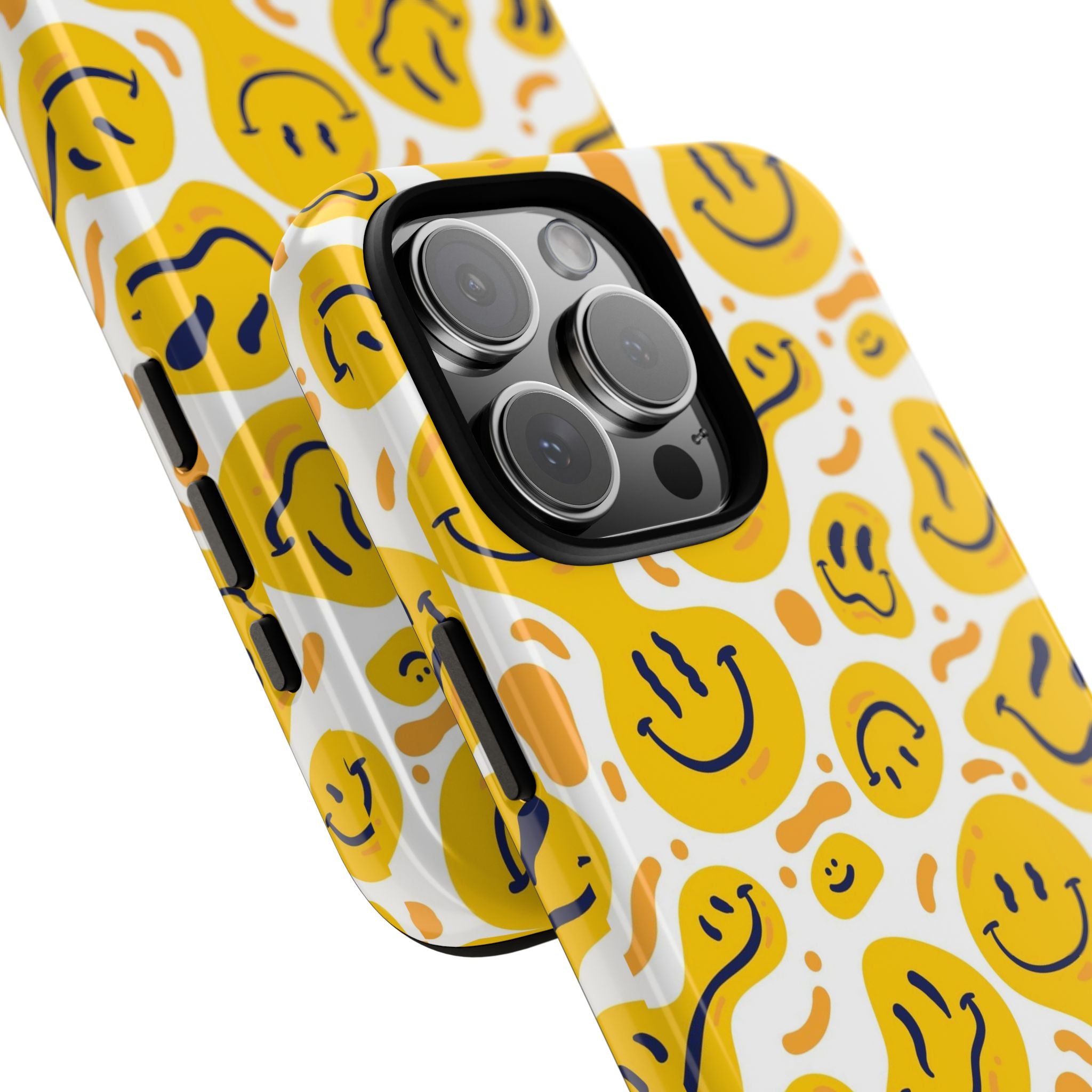 Smiley Melt Phone Case — Yellow Happy Face Protective Cover