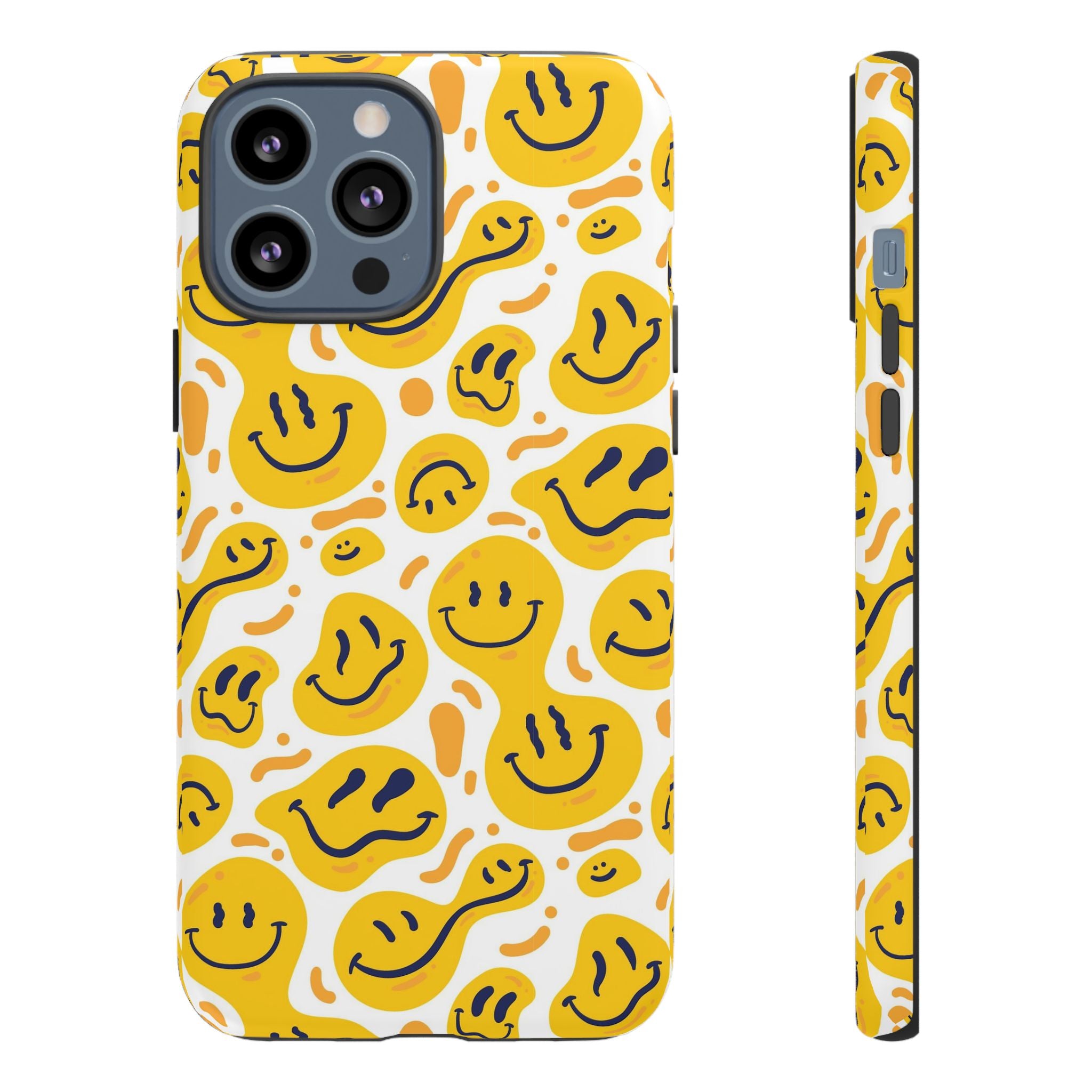 Smiley Melt Phone Case — Yellow Happy Face Protective Cover