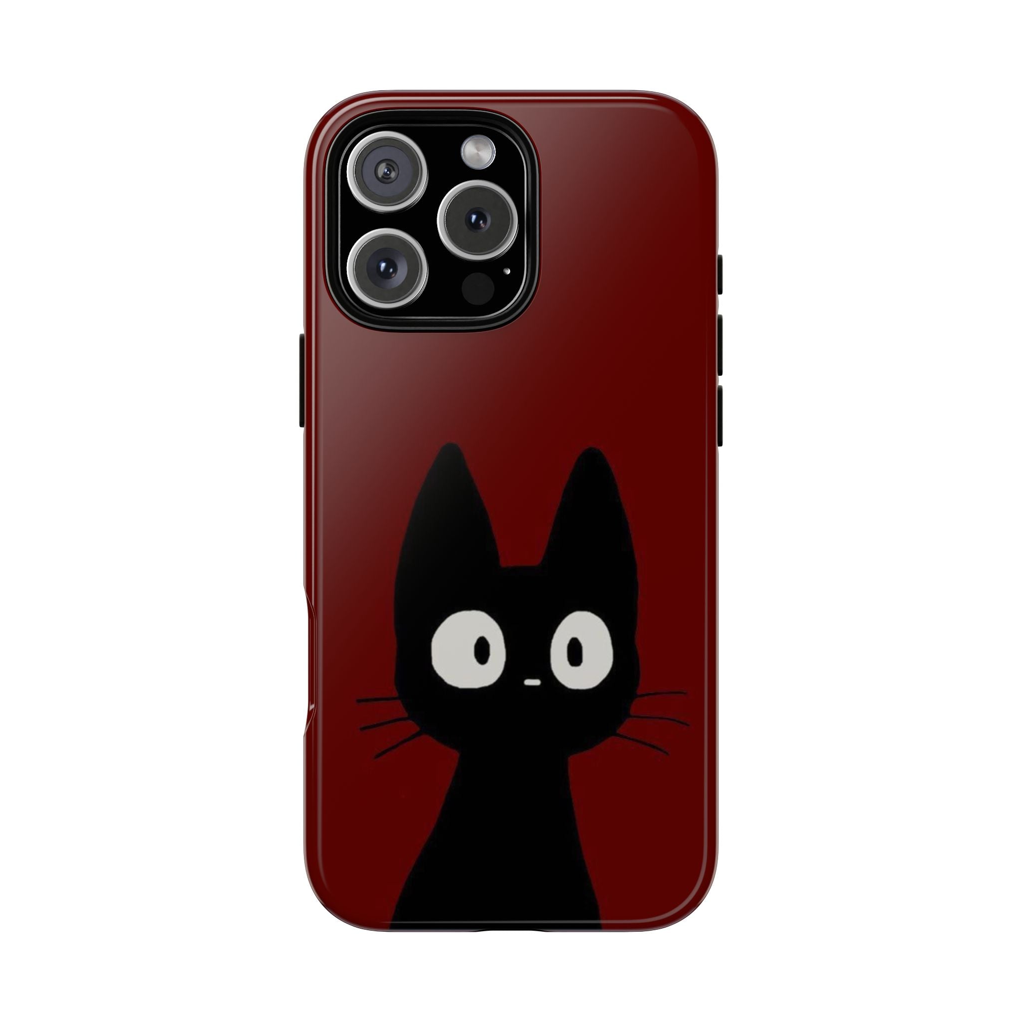 Black Cat Phone Case — Cute Kawaii Cat iPhone Cover ("Tough Cases")