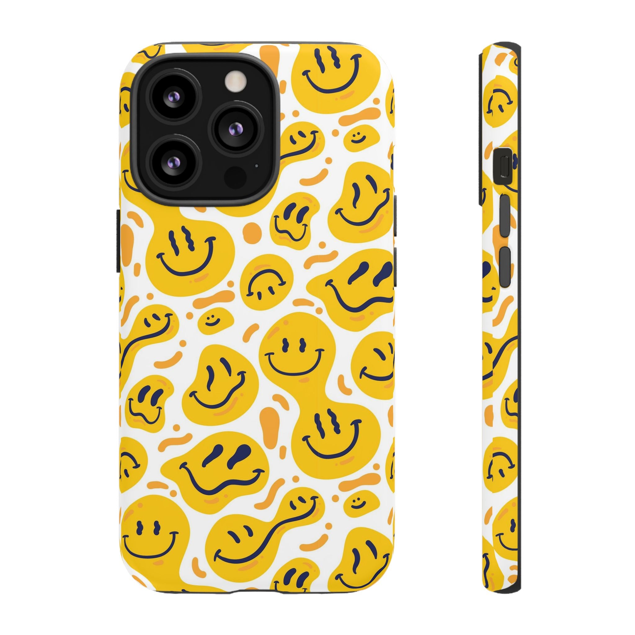 Smiley Melt Phone Case — Yellow Happy Face Protective Cover