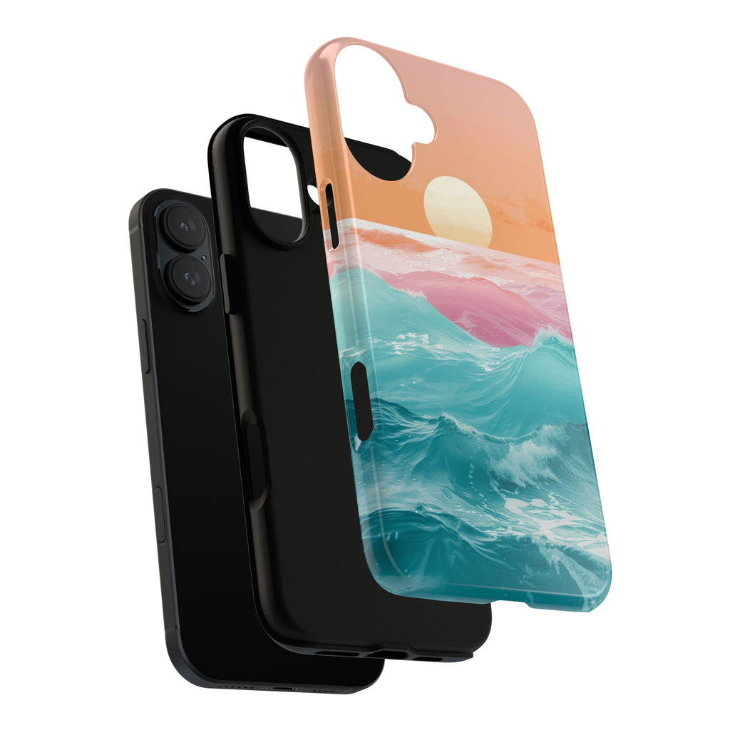 Sunset Ocean Tough Phone Case — Pastel Waves iPhone Cover