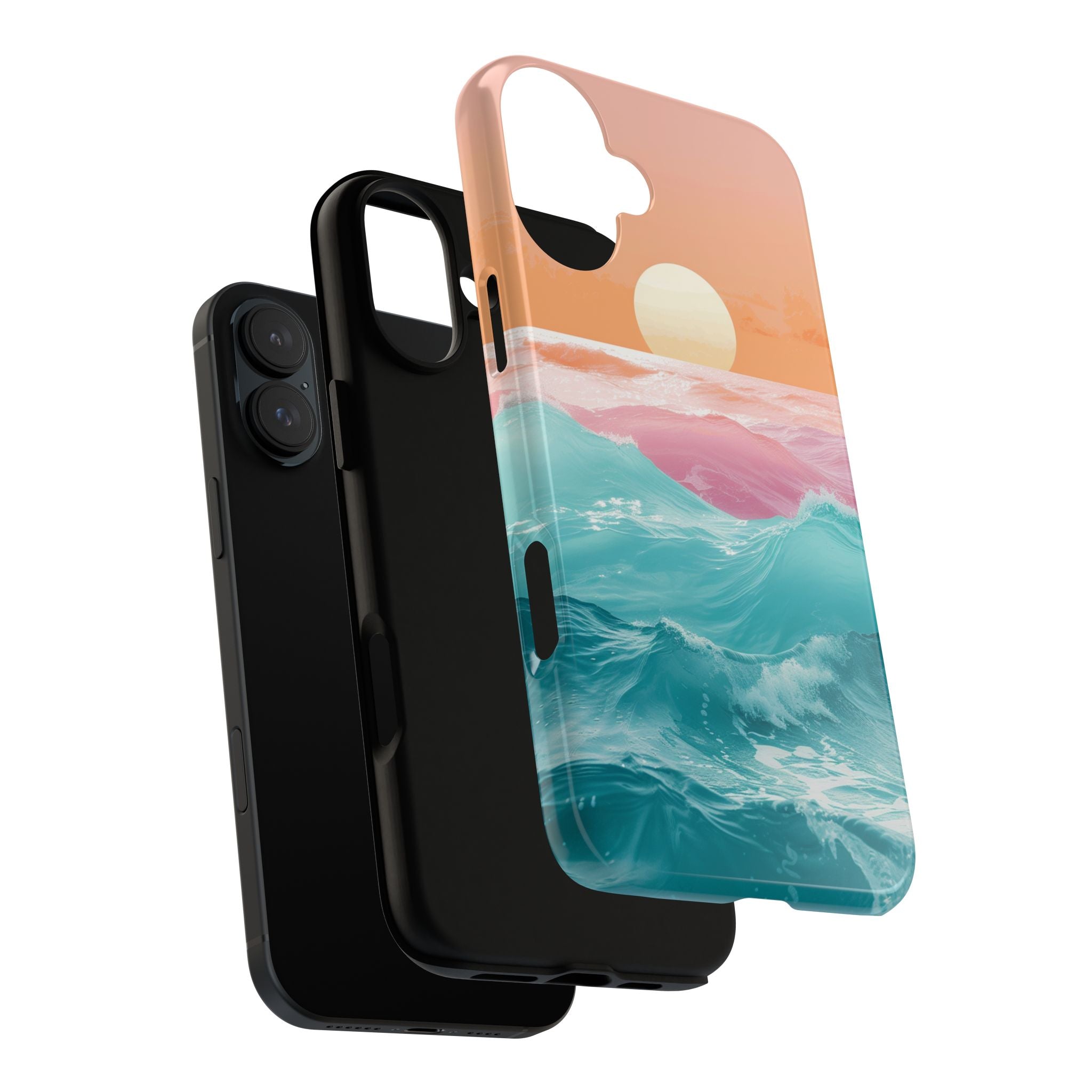 Sunset Ocean Tough Phone Case — Pastel Waves iPhone Cover