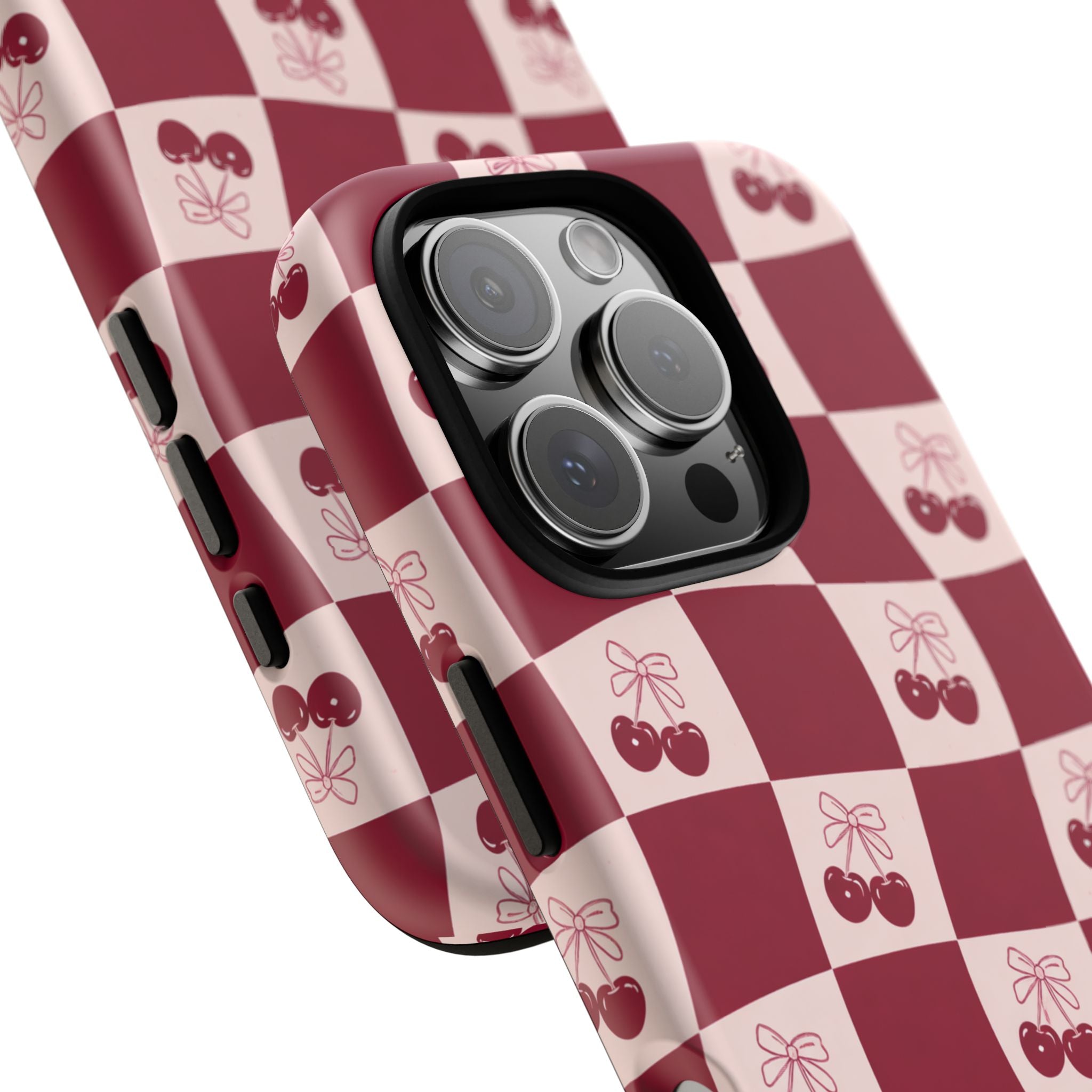 Cherry Checkerboard Tough Phone Case