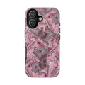 Pink Glitter Money Phone Case — Cash Pattern Protective Tough Case