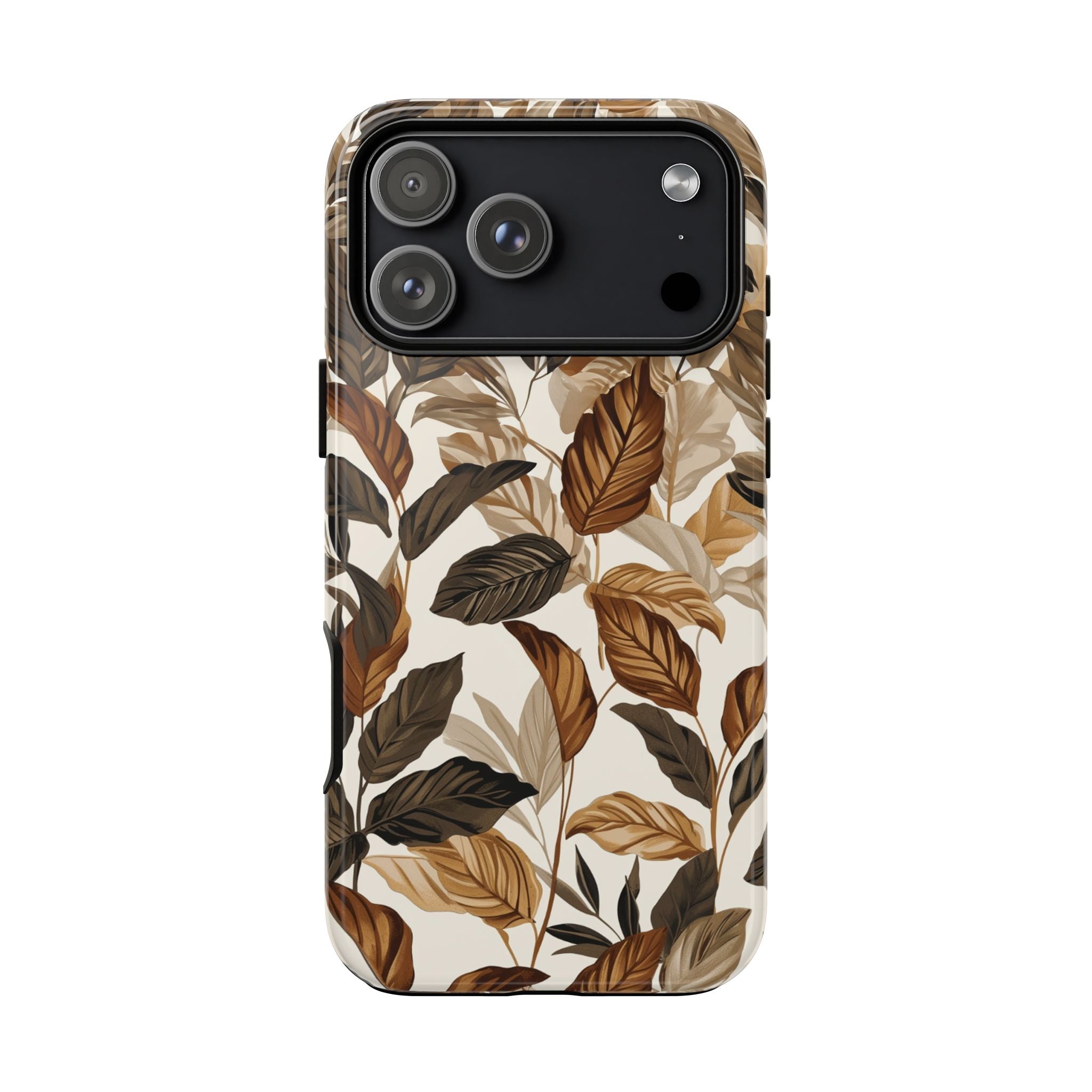 Autumn Leaves Phone Case — Brown Botanical Tough Case