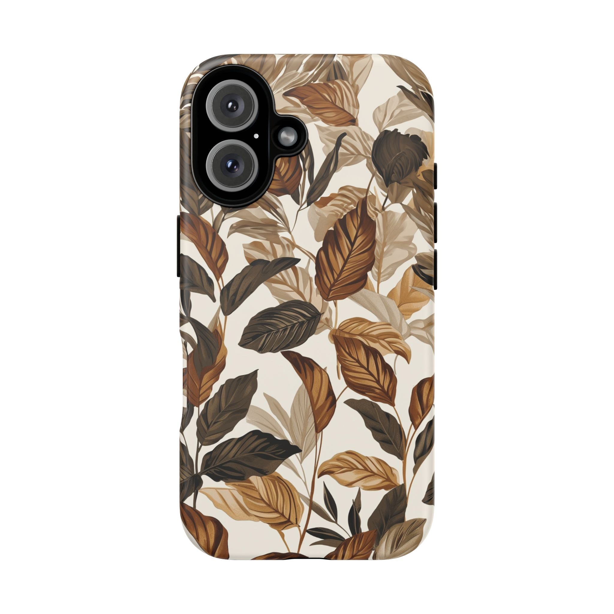 Autumn Leaves Phone Case — Brown Botanical Tough Case