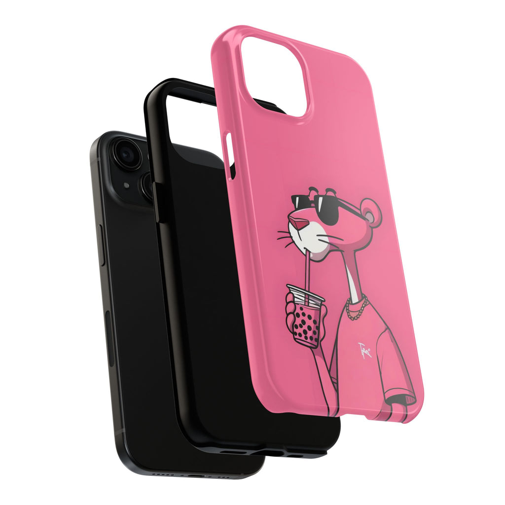 Pink Panther Bubble Tea Phone Case — Tough Protective iPhone Cover