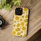 Smiley Melt Phone Case — Yellow Happy Face Protective Cover