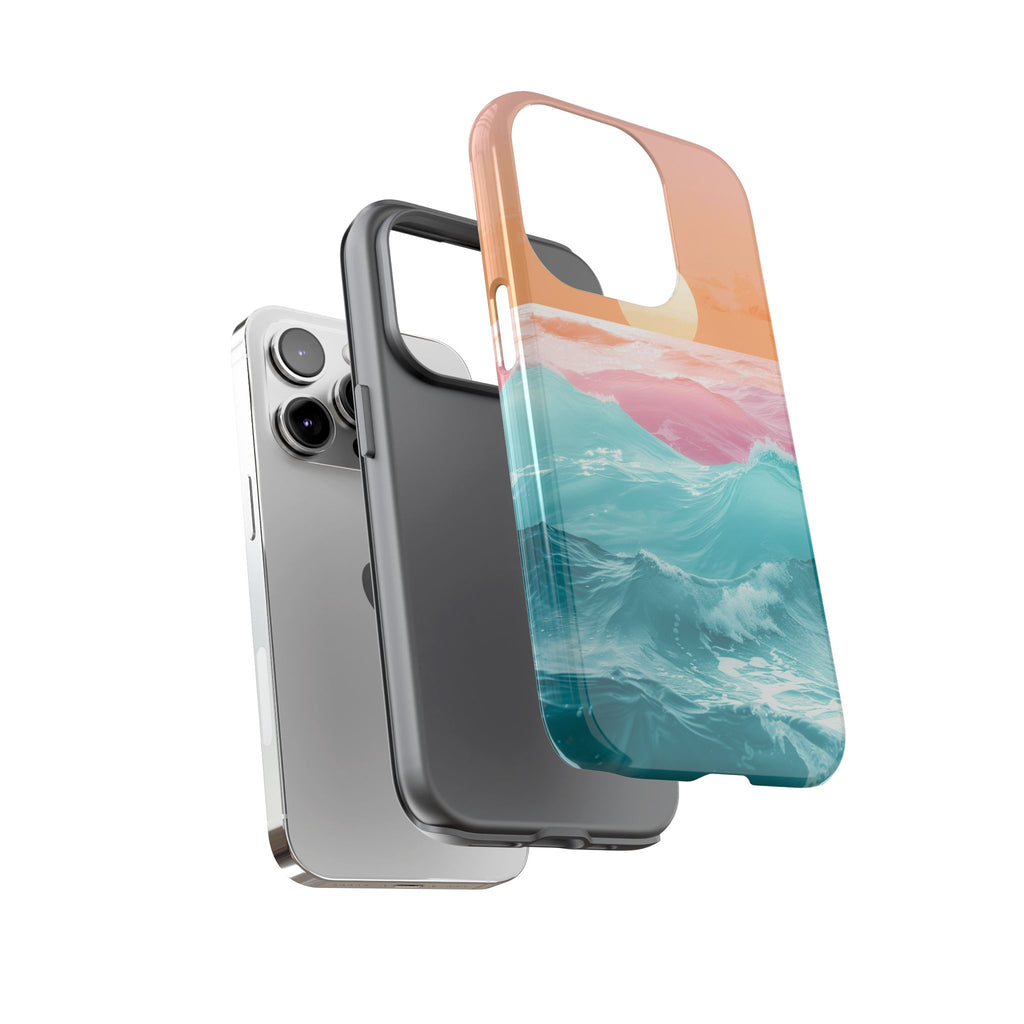 Sunset Ocean Tough Phone Case — Pastel Waves iPhone Cover