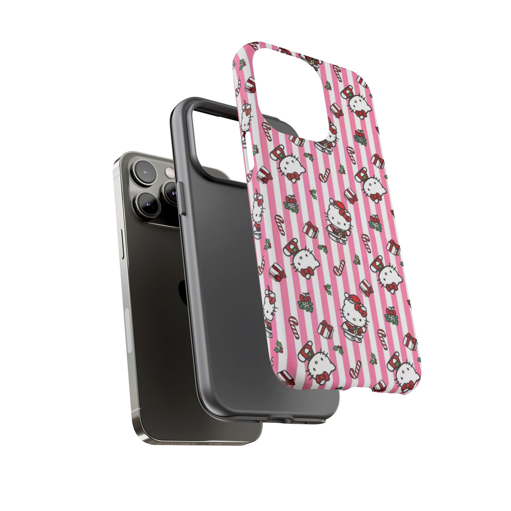 Hello Kitty Pink Holiday Phone Case — Cute Candy Cane & Gift iPhone Cover