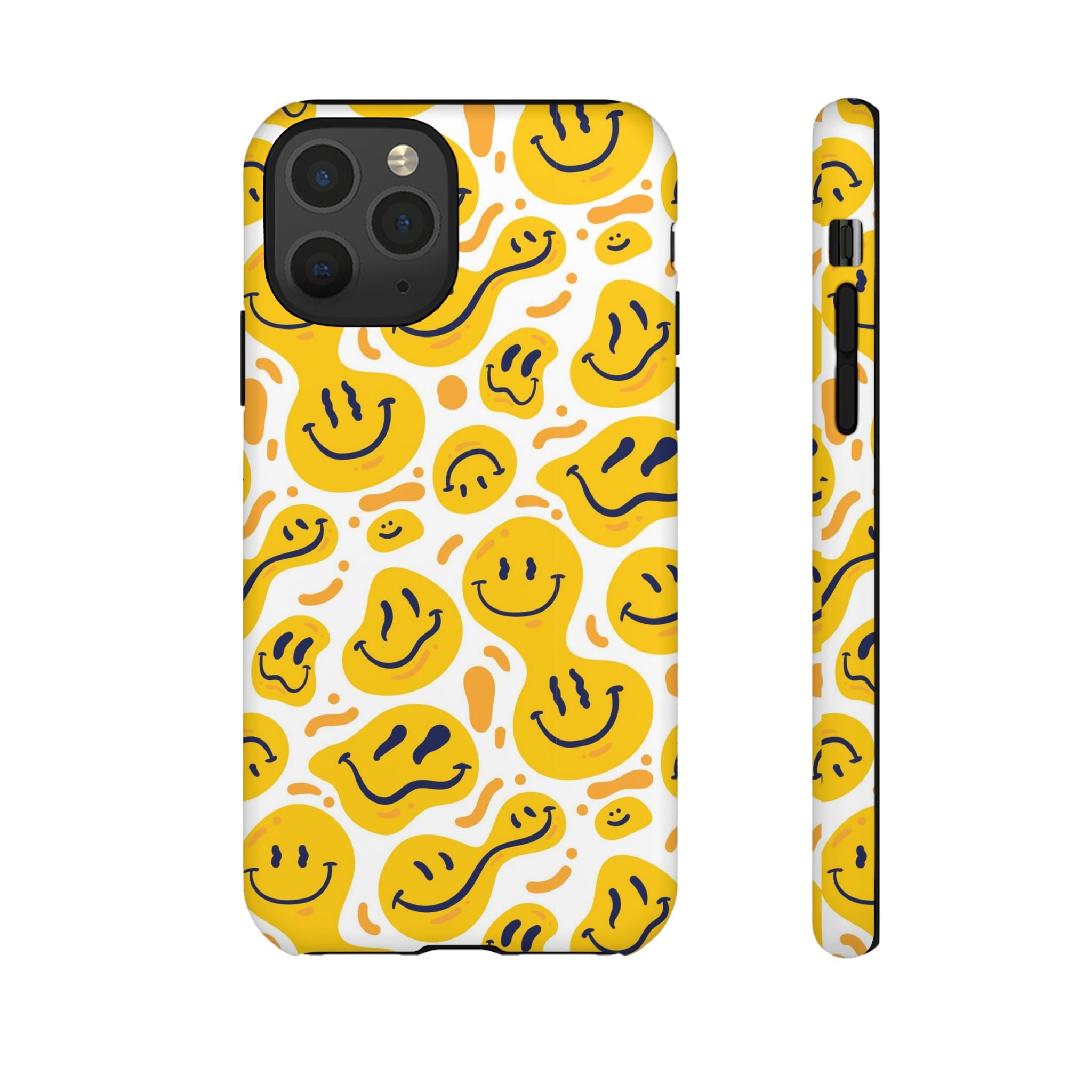 Smiley Melt Phone Case — Yellow Happy Face Protective Cover