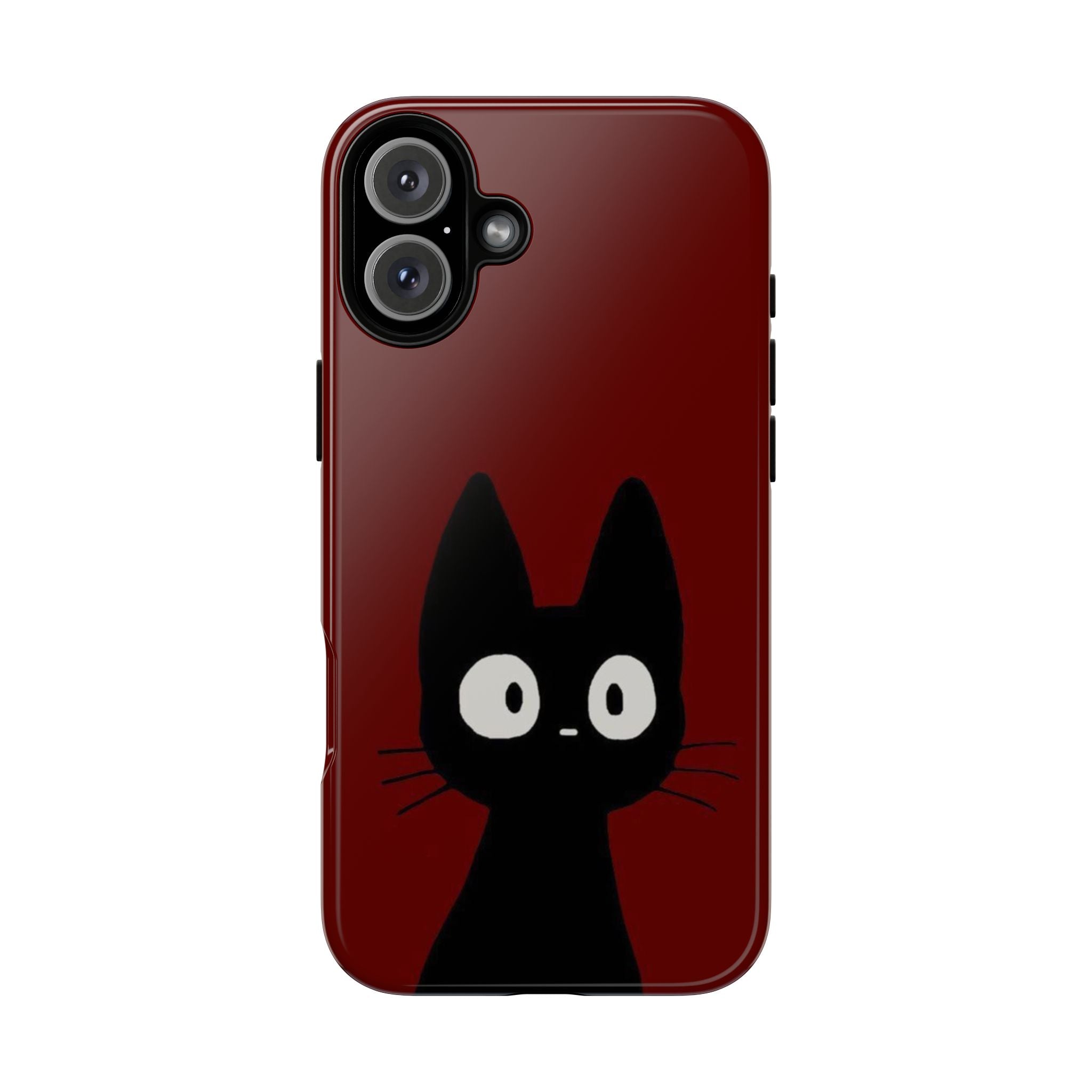 Black Cat Phone Case — Cute Kawaii Cat iPhone Cover ("Tough Cases")