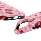 Pink Kiss Hearts Tough Phone Case — Cute Valentine Protective Phone Cover